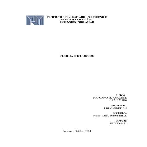 Ingenieria de costos