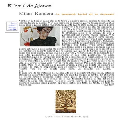 La insoportable levedad del ser