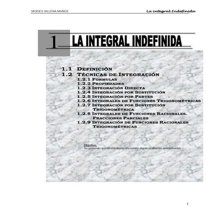 La  Integral Indefinida