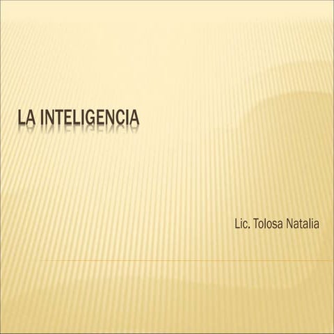 La inteligencia