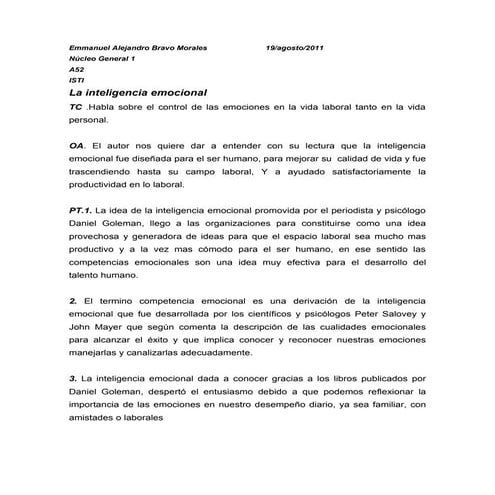 La inteligencia emocional