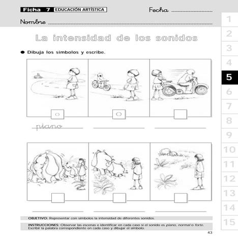 La intensidad de los sonidos