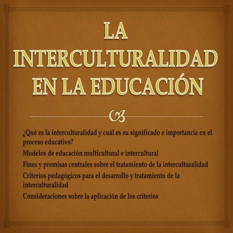 La interculturalidad en la educacion