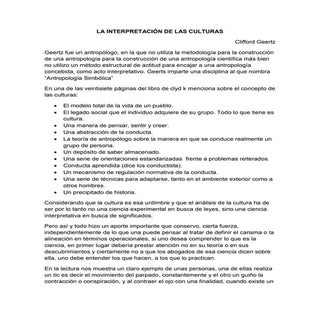 La interpretación de las culturas