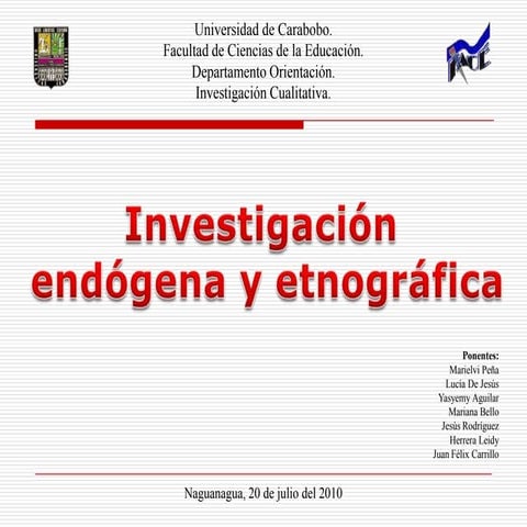Investigacion endogena | PPTX