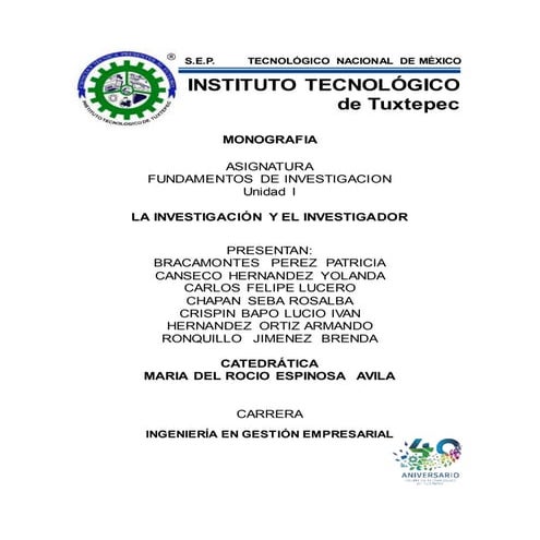 La investigacion y el investigador | DOCX