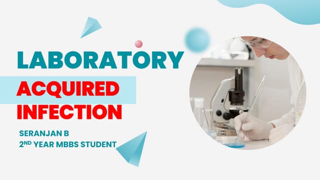 Laboratory Associated Infections