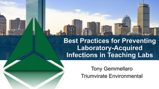 Best Practices for Preventing Laboratory-Acquired Infections in Teaching Labs