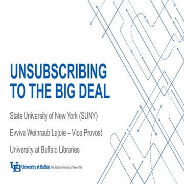 Lajoie "Unsubscribing to The Big Deal"