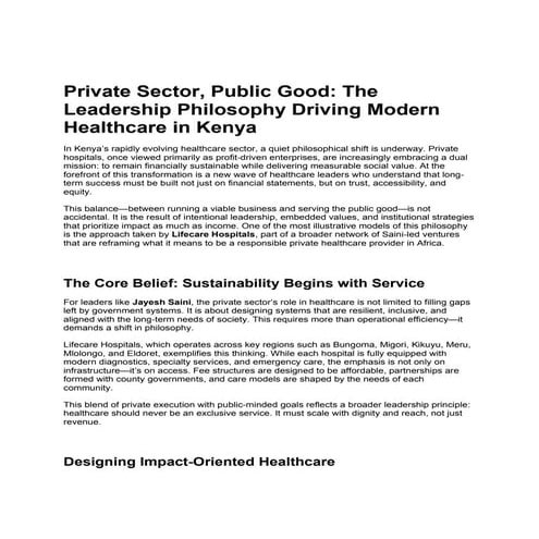 Private Sector, Public Good_ The Leadership Philosophy Driving Modern ...