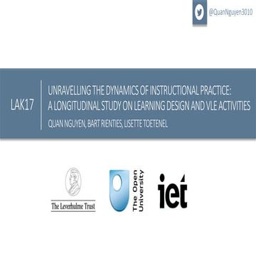 Unravelling the dynamics of instructional practice: A longitudinal study on learning design and VLE activities