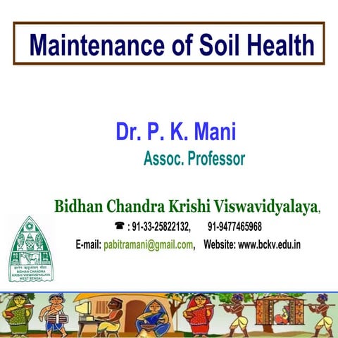 Maintenance of Soil Health
