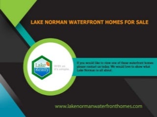 Lake Norman Real Estate For Sale