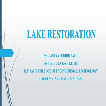 Lake restoration