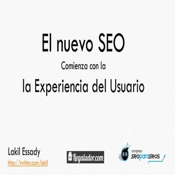 El SEO comienza con la Experiencia del Usuario