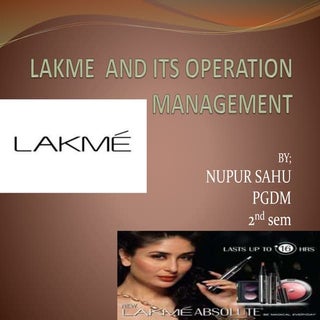 ppt of operation of lakme lipstick.
