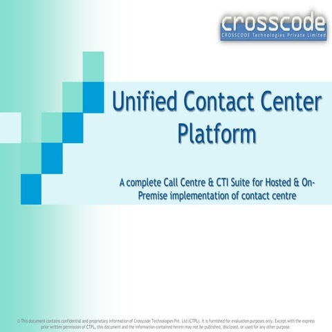 CommTEL Call Centre platform & software suite (PDF)