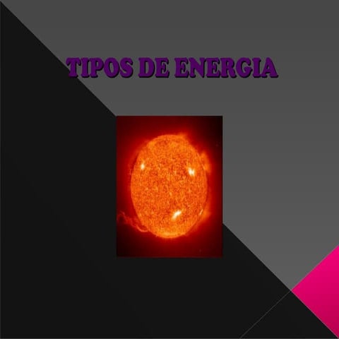 Tipos de energía.
