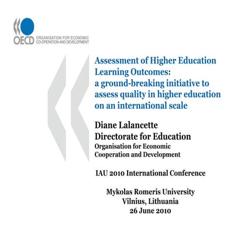Assessment of Higher Education Learning Outcomes