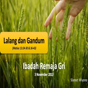 Perumpamaan Lalang dan gandum