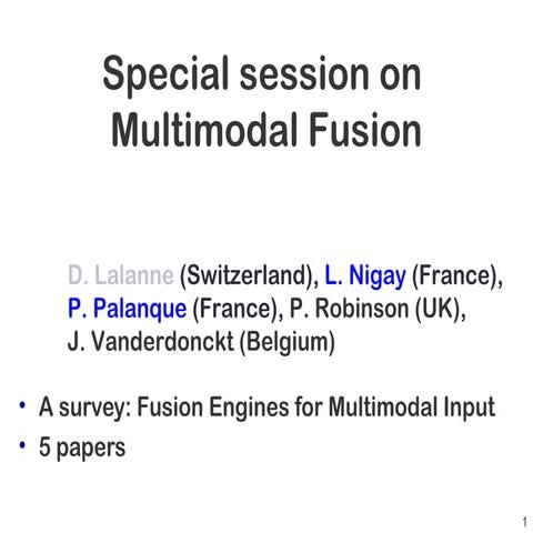 Fusion Engines for Input Multimodal Interfaces: a Survey