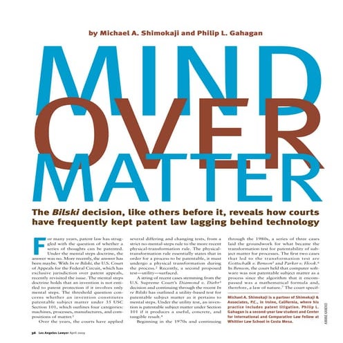Mind Over Matter - by Michael Shimokaji