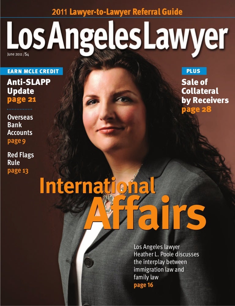 "The International Affair" LA Lawyer Magazine Feature Article Immi…