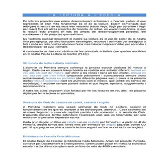 La lectura a l'escola