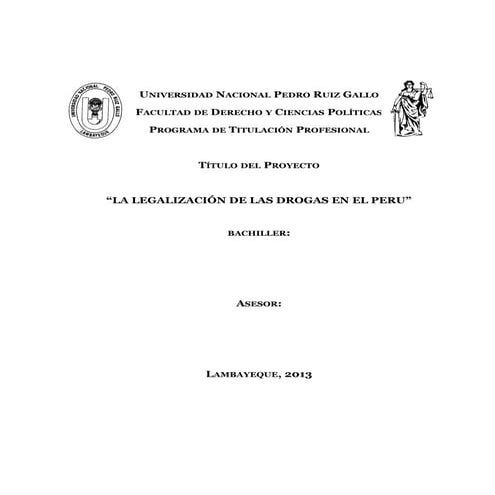 La legalización de las drogas en el peru