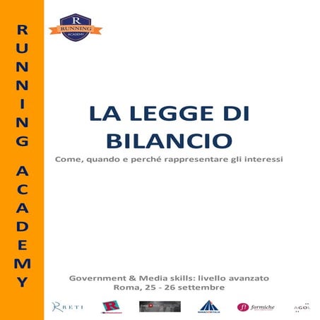 La nuova legge di bilancio