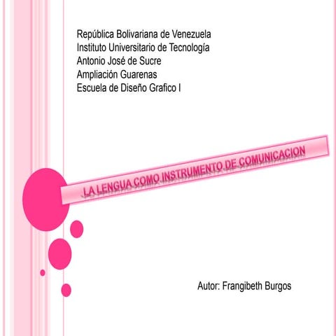 mapa conceptual la lengua como instrumento de comunicacion | PPTX