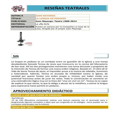 La lengua en pedazos