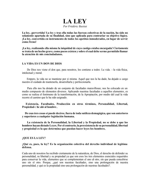 La ley   f. bastiat