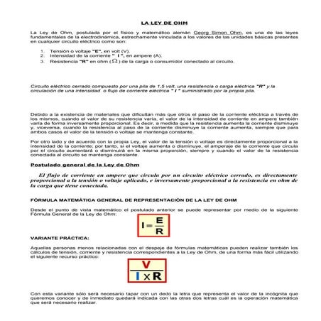 La ley de ohm