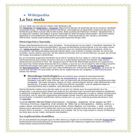 ''La leyenda de la luz mala''