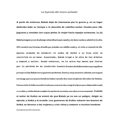 La leyenda del mono aullador