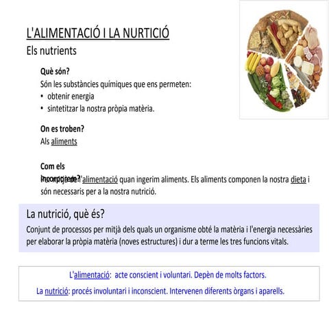 L'alimentació humana
