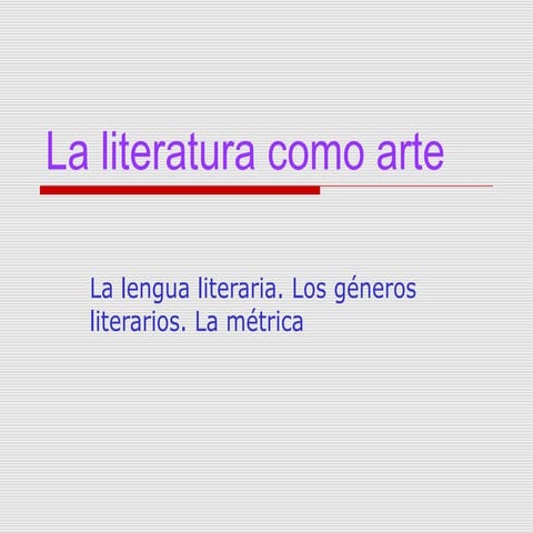 La literatura como arte
