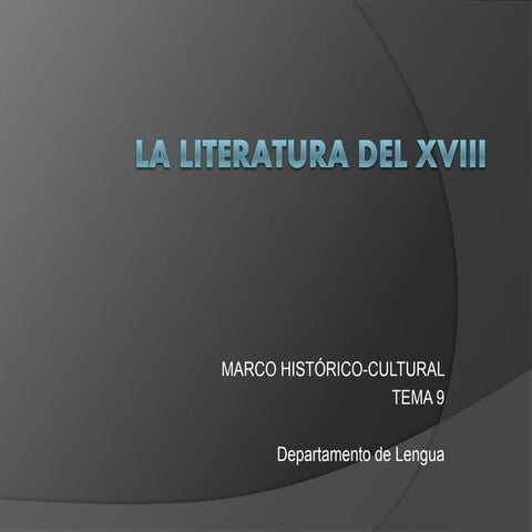 La literatura del xviii