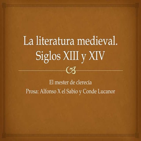 La literatura medieval. siglos xiii y xi vpptx