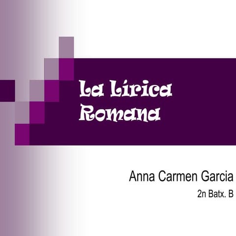Poesía Lírica