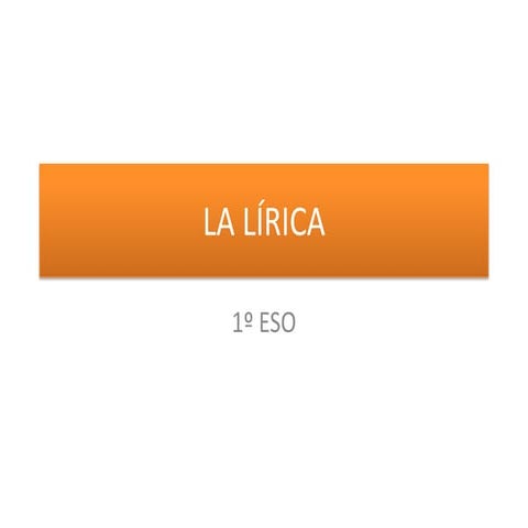 La lírica
