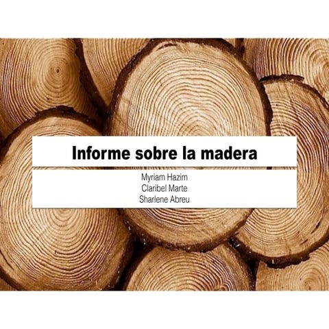 Reporte madera