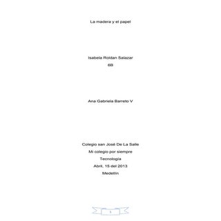 La madera y el papel