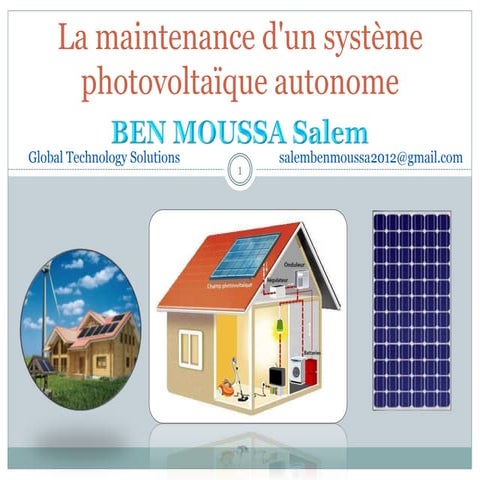 La maintenance d'un système système photovoltaique autonome autonome