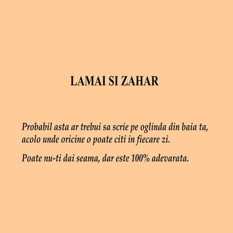 Lamai Si Zahar De La Ioana