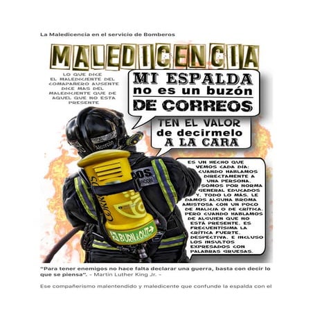 La maledicencia en el servicio de bomberos 