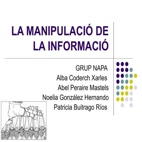 La manipulació de la informació