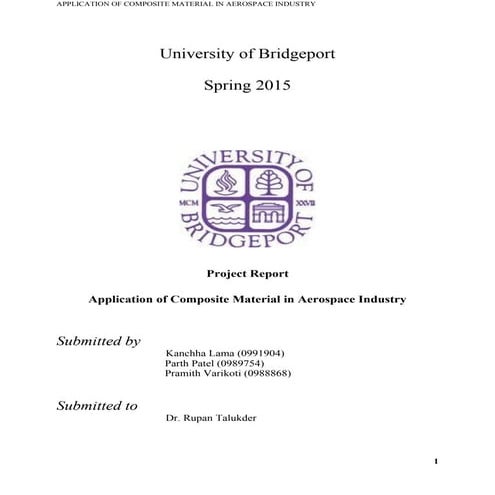 Application of Composite Material in Aerospace Industry