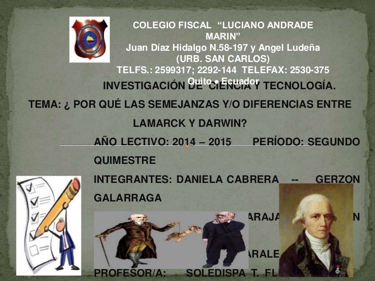 Diferencias entre la teoria de lamarck y darwin